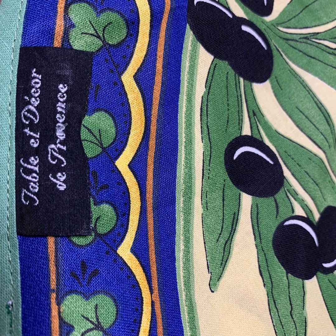 円形　テーブルクロス　夏　ひまわり　蝉　オリーブ　せみ　松ぼっくり