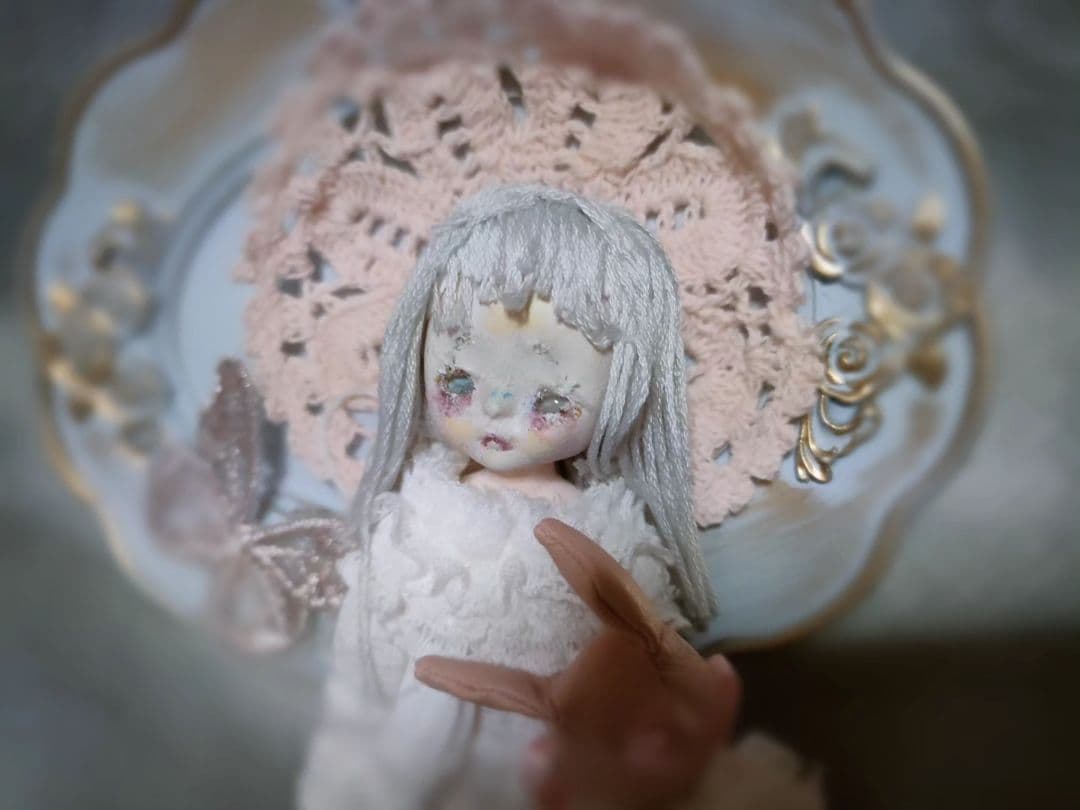 創作ドール♡ウィッグ,ボディ付き♡ 左側の女の子