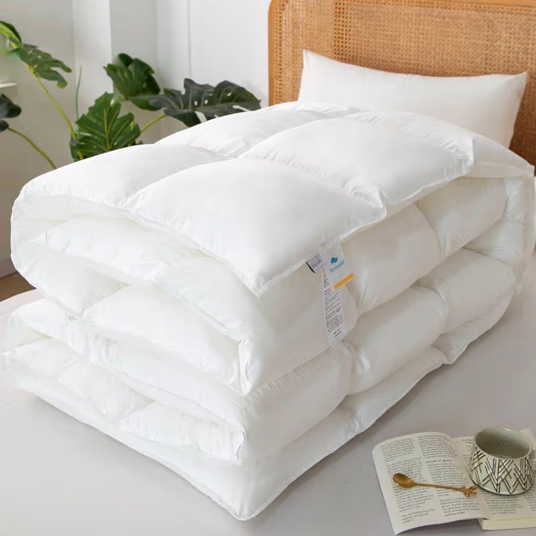 59 極暖・人工羽毛 掛け布団 シングル 抗菌防臭 防ダニ 150×210cm