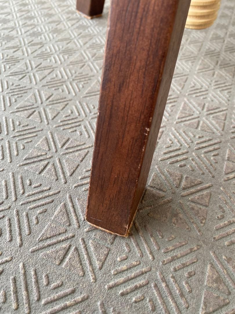 広松木工 スピンスツール 高さ調整 回転 昇降 サイドテーブル 廃盤商品