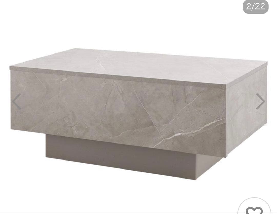 ム*★様 完成品　グレー モダン センターテーブル 引き出し付き