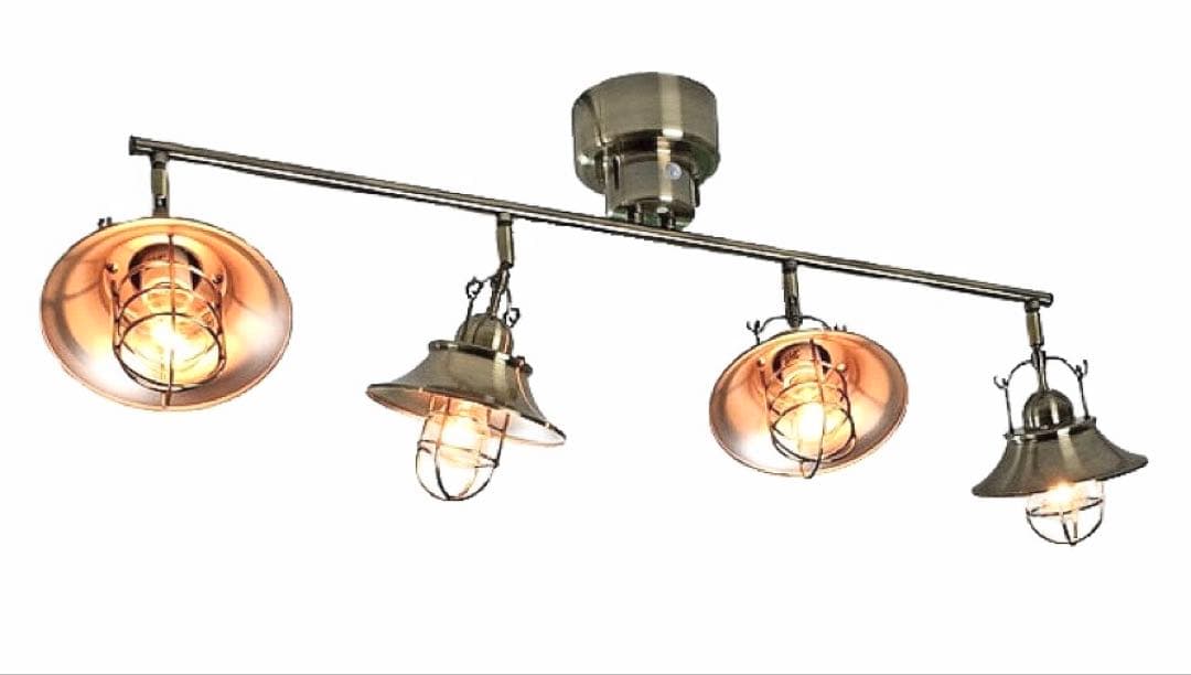 新品 キシマ アンプール 4灯 シーリング ライト アンティーク調 シルバー