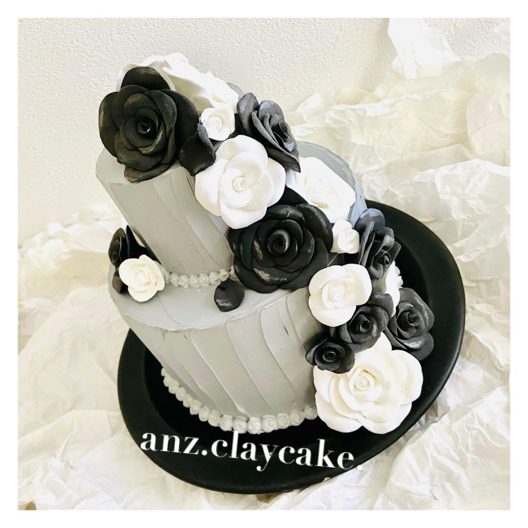 クレイケーキ ローズ 薔薇 推しカラー 推し活 フェイクケーキ 100日