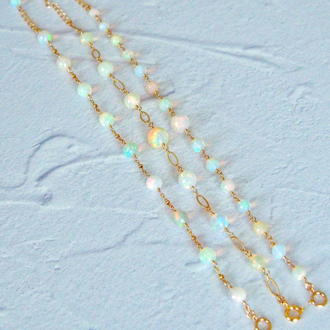 SALE✨AAA+ エチオピア産　プレシャスオパール　ブレスレット　14kgf