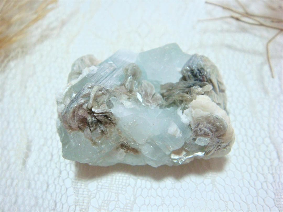 天然石 原石 鉱物 クラスター アクアマリン 1