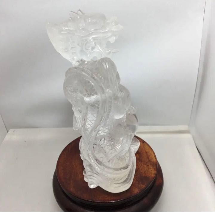 水晶龍彫り✨運気up✨最高のパワー❣️