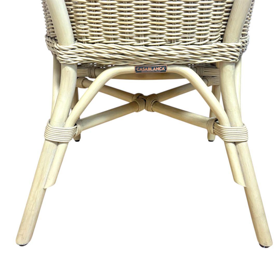 美品】Casablancaカサブランカ モナコ ラタン籐クッション付き チェア