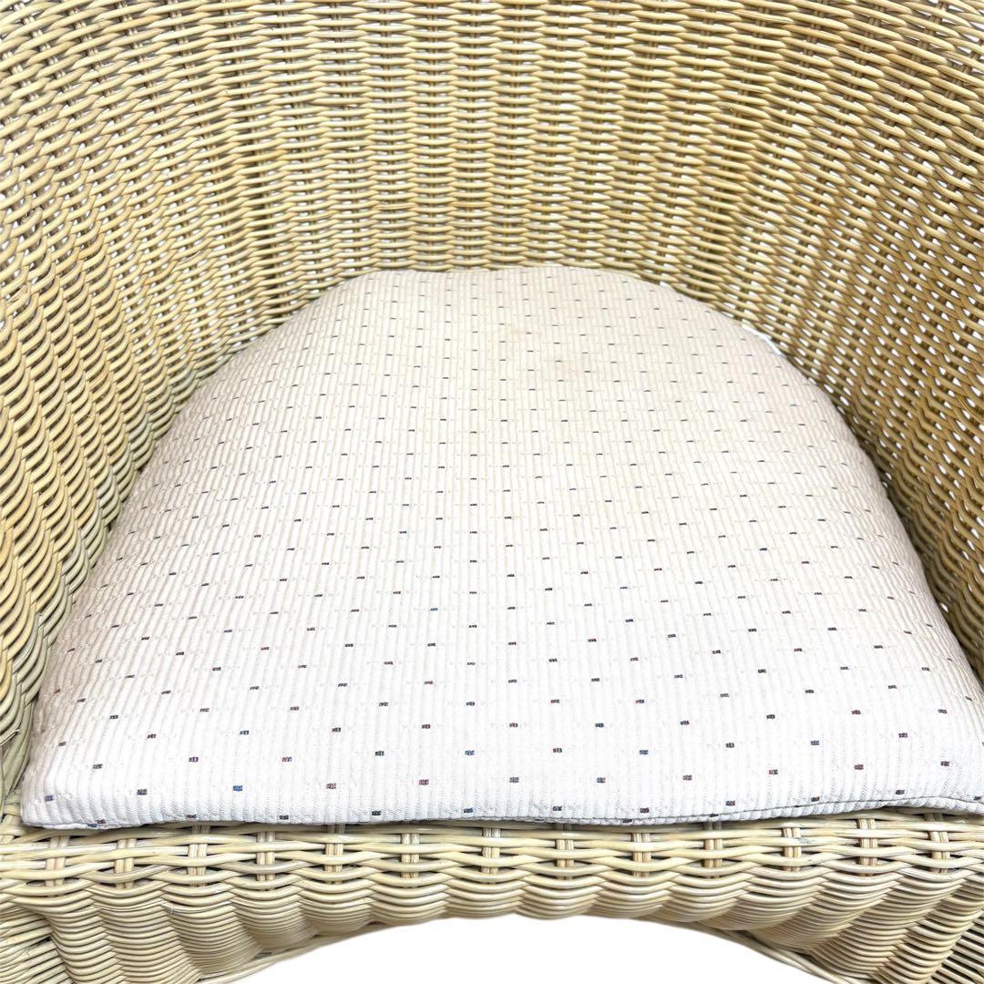 美品】Casablancaカサブランカ モナコ ラタン籐クッション付き チェア