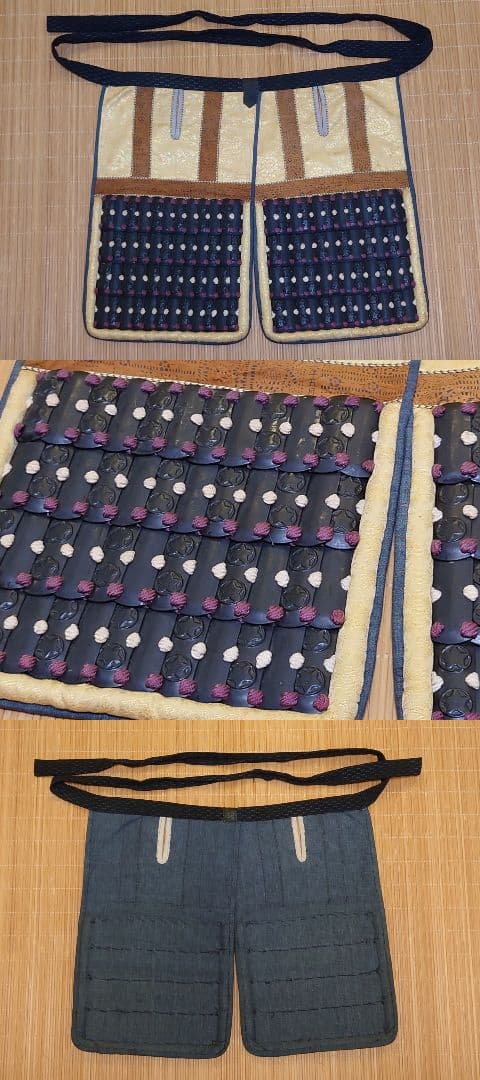 ★送料無料☆紫白糸威大袖黒二枚胴具足☆等身大鎧一領☆甲冑★