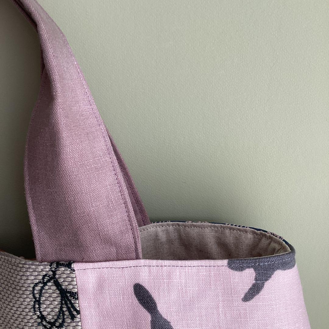 ミナペルホネンパッチワークで大きめトートバッグハンドメイド