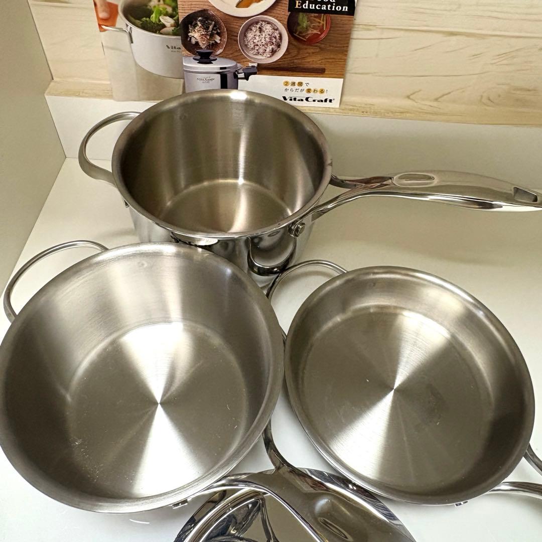 ビタクラフト ミニパンセット　片手鍋　無水鍋　ステンレス　多層鍋　レア