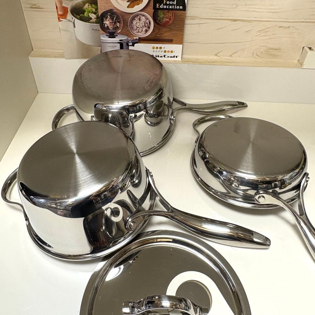 ビタクラフト ミニパンセット　片手鍋　無水鍋　ステンレス　多層鍋　レア