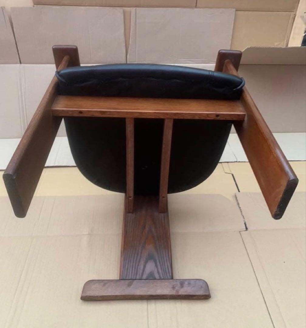 ②NAGANO 本革 ダイニングチェア アームチェア