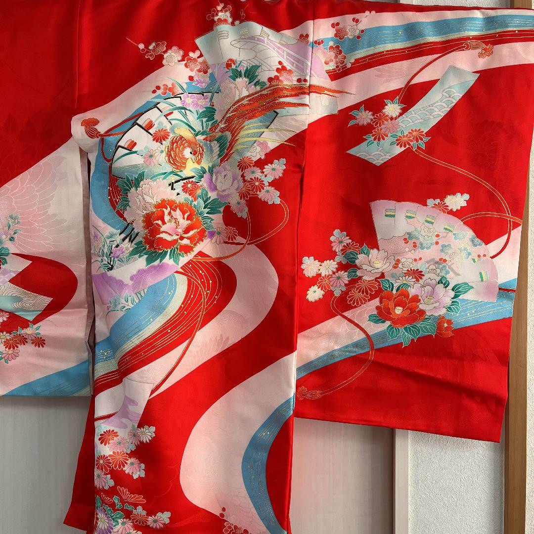 七五三 女の子 着物　長襦袢　帽子　スタイ　セット