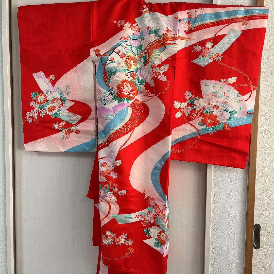 七五三 女の子 着物　長襦袢　帽子　スタイ　セット