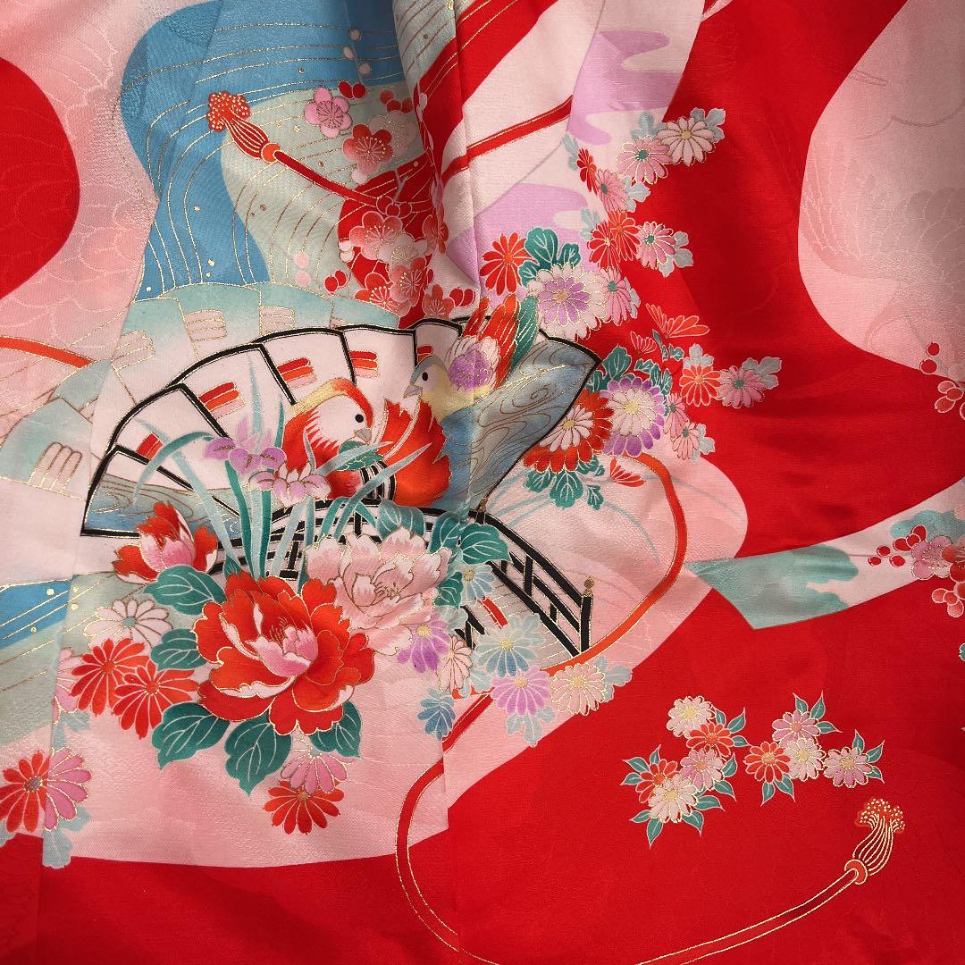 七五三 女の子 着物　長襦袢　帽子　スタイ　セット