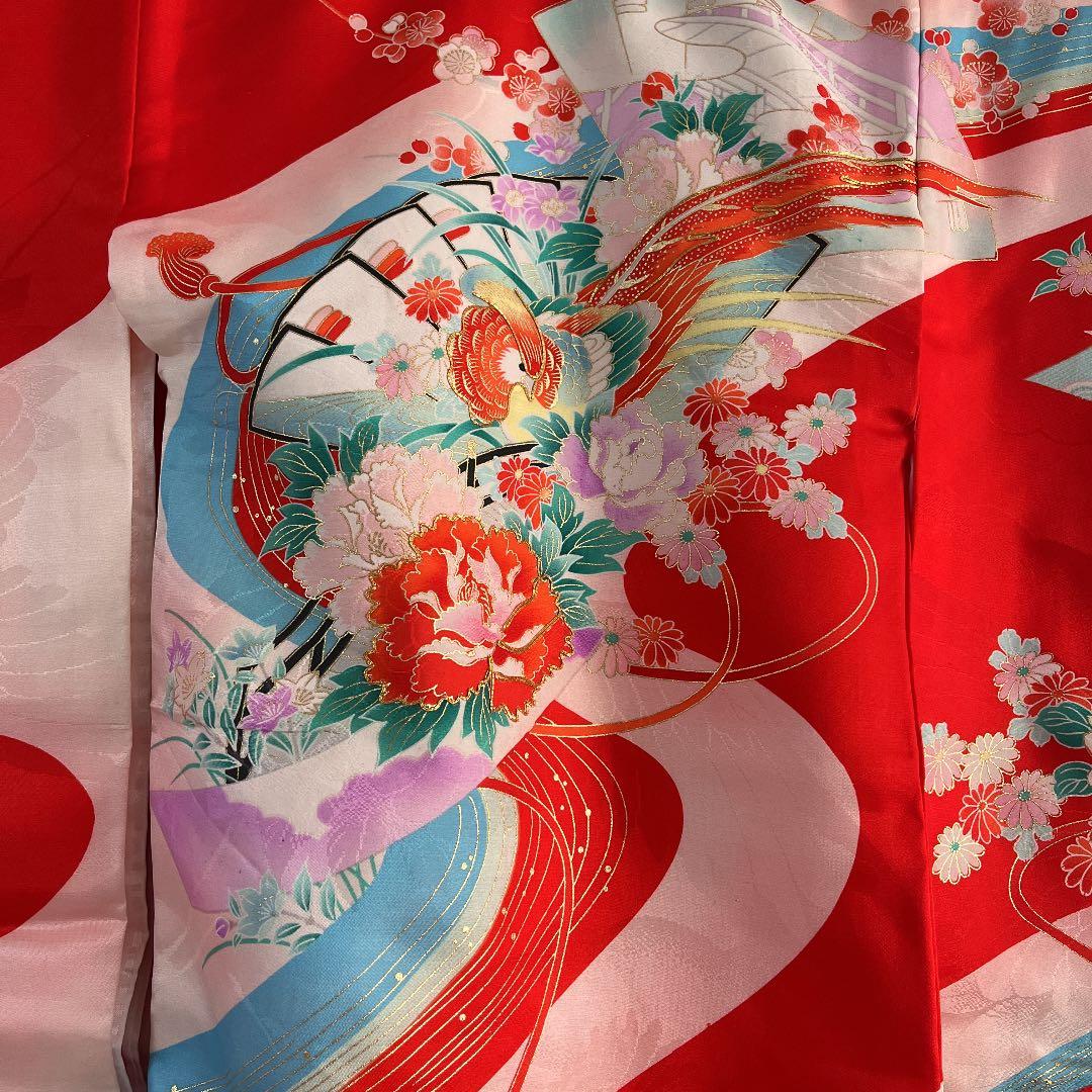 七五三 女の子 着物　長襦袢　帽子　スタイ　セット