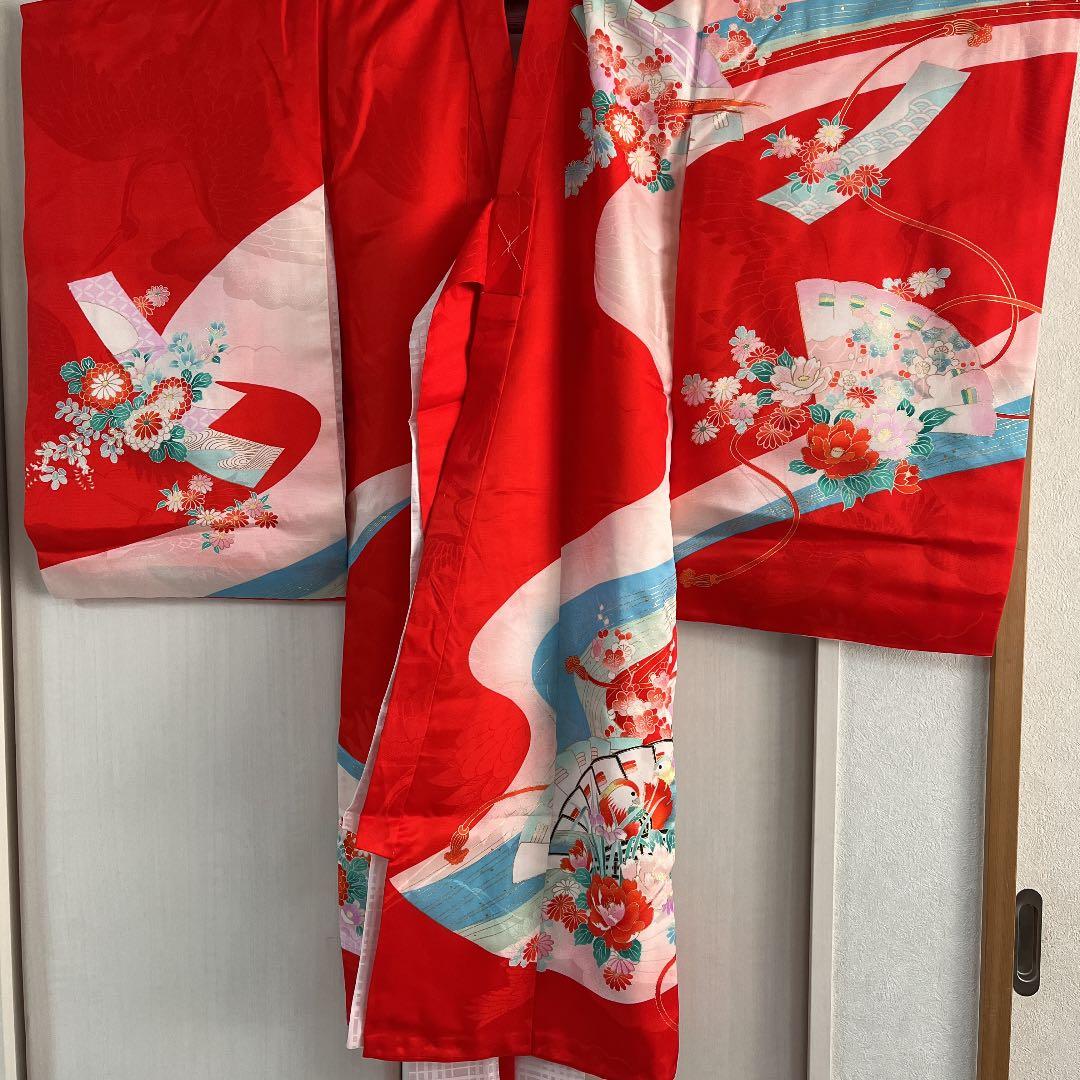 七五三 女の子 着物　長襦袢　帽子　スタイ　セット