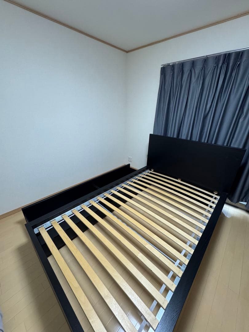 IKEA ベットフレーム セミダブル すのこ・下収納2個付き