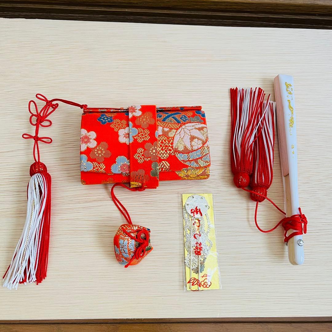 七五三　7歳　結び帯　はこせこセット　帯揚げ　しごき