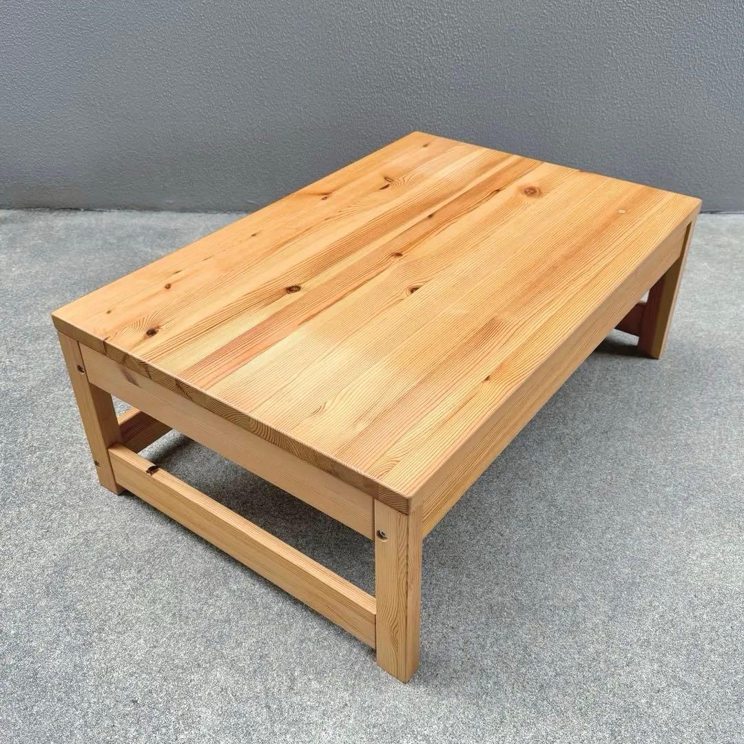 希少✴︎無印良品 パイン センターテーブル デスク 文机 ローテーブル 引出し付