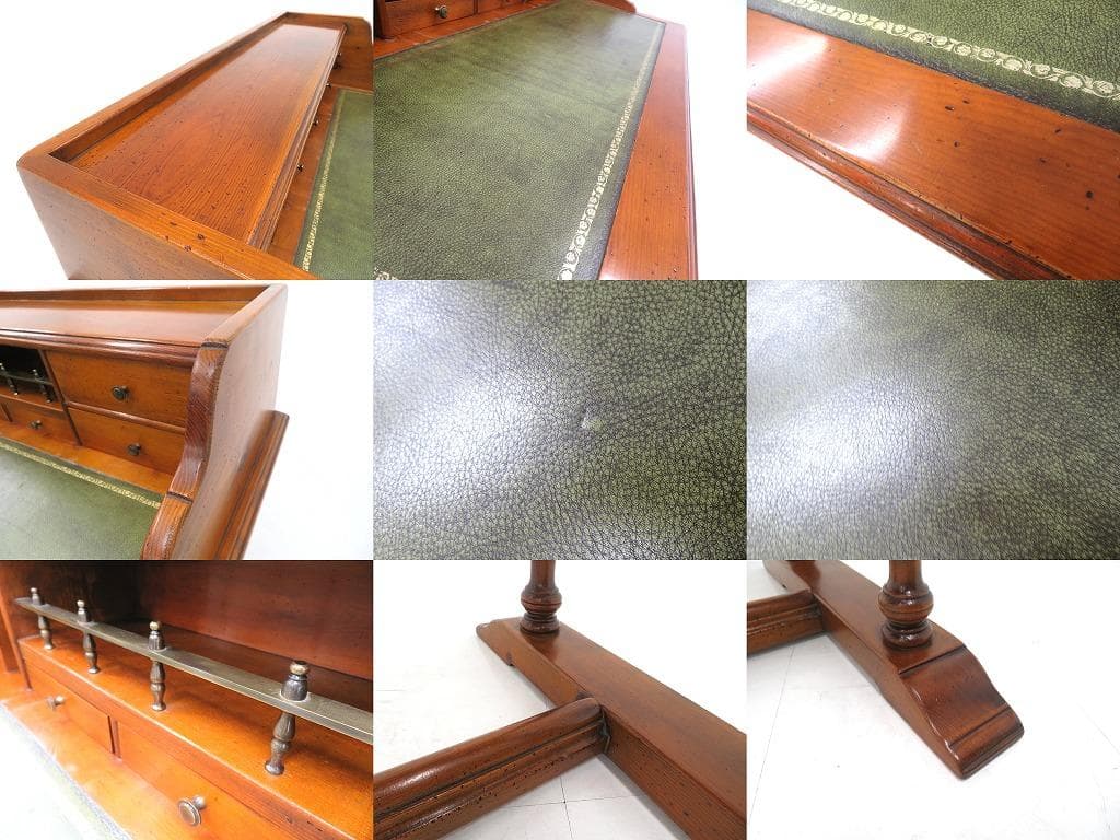 展示品　バロッサバレンティ　ライティングデスク　ビューロー　書斎机　本革　高級