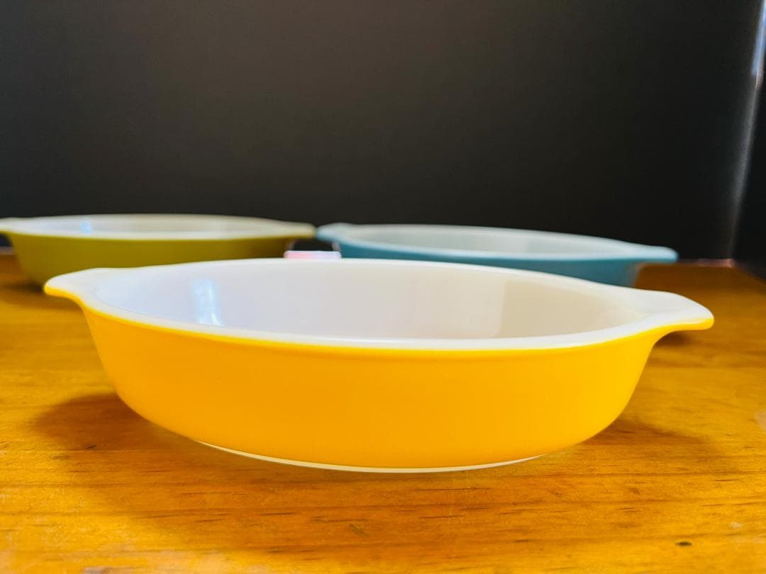 【未使用】　コーニング社　オールドパイレックス　PYREX 　グラタン皿　USA