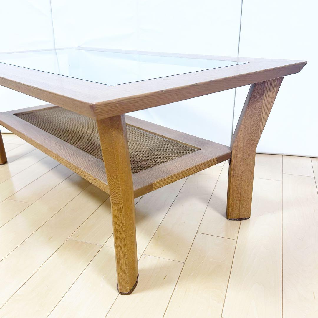 ナガノインテリア　NAGANOINTERIOR センターテーブル　天然木　ラタン