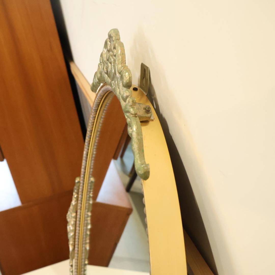 アンティーク調 ウォールミラー 壁掛け鏡 エレガント クラシカル ロココ調