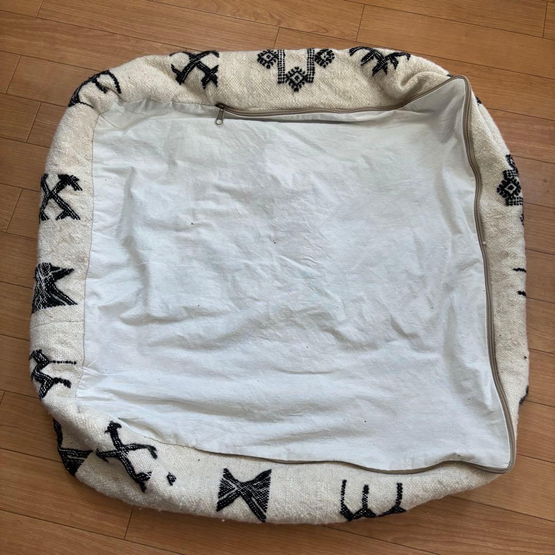 モロッコ　プフ　クッション　ウール　カバー