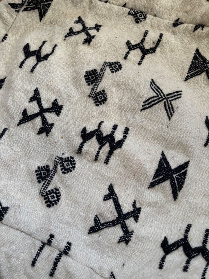 モロッコ　プフ　クッション　ウール　カバー