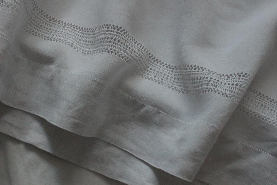 フランスアンティークイニシャルシーツ/モノグラムカバー/MONOGRAM“HB”