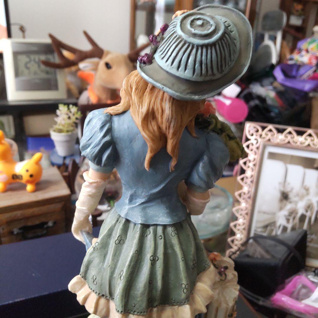 最終値下げ　リカルドシェルマニ　貴婦人像　青いドレスの貴婦人　プレートあり　美品