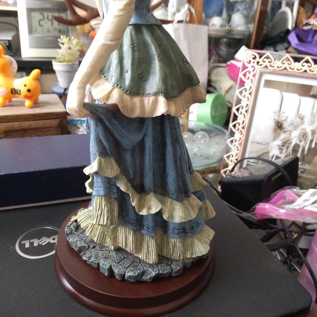 最終値下げ　リカルドシェルマニ　貴婦人像　青いドレスの貴婦人　プレートあり　美品