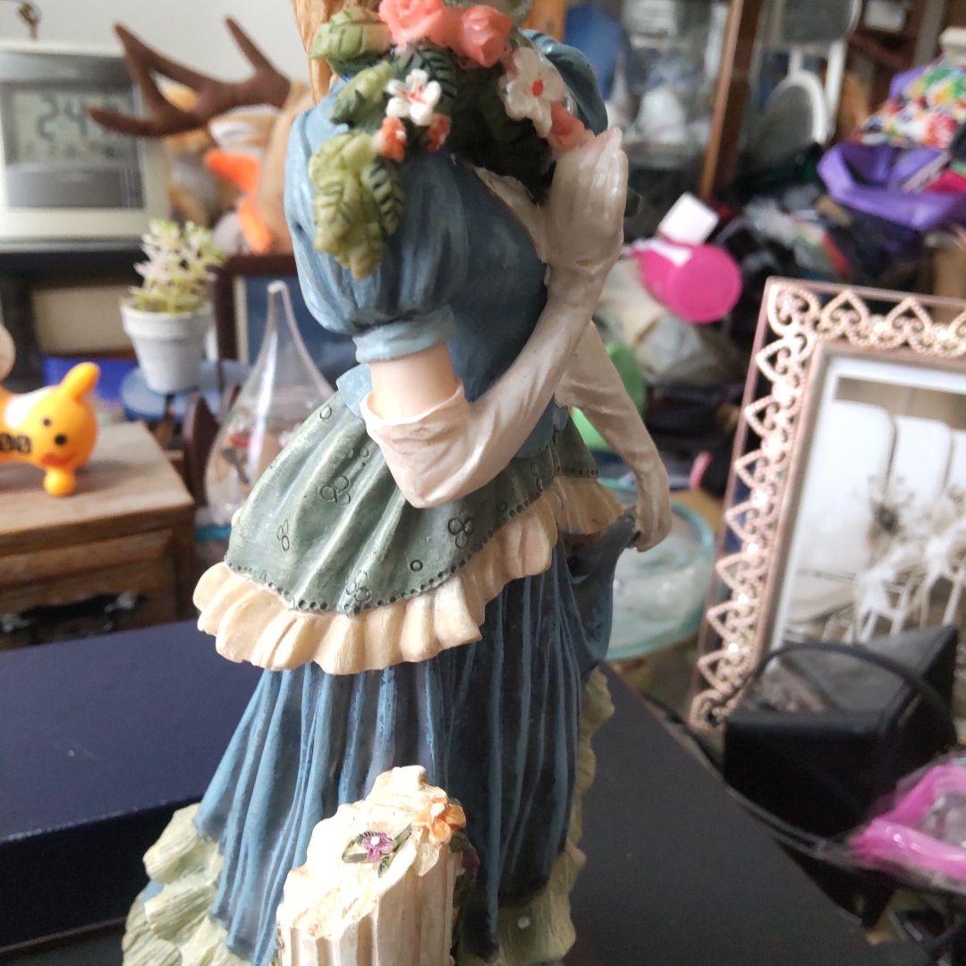 最終値下げ　リカルドシェルマニ　貴婦人像　青いドレスの貴婦人　プレートあり　美品