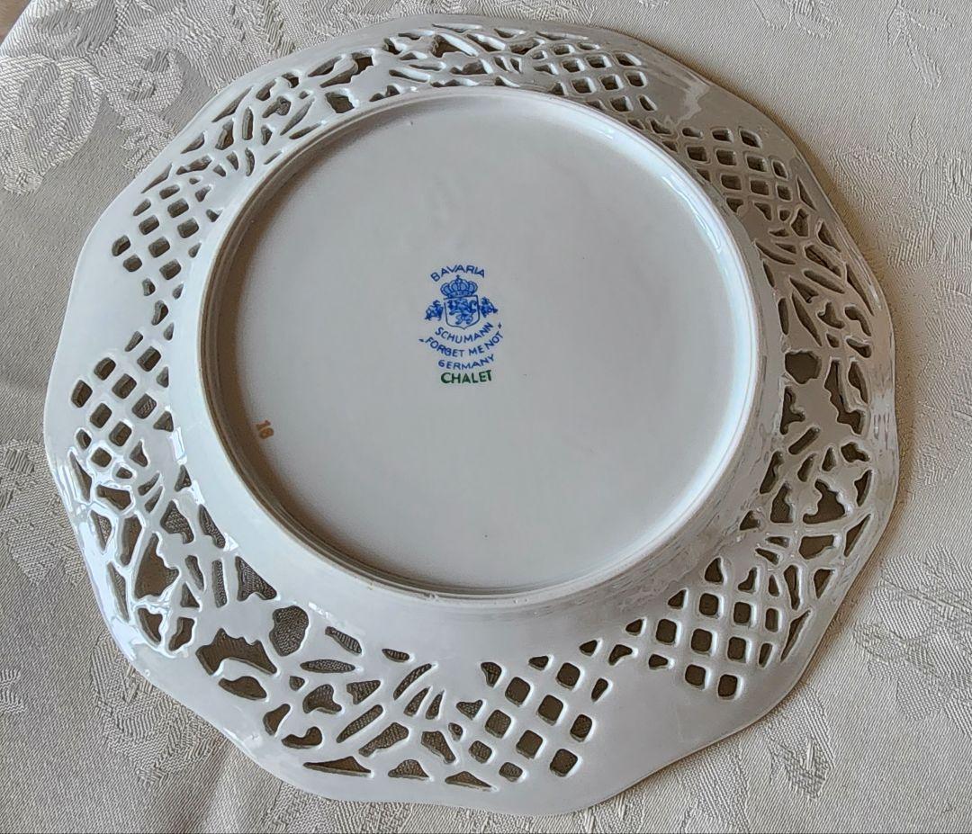 シューマン ババリア ⑨ 勿忘草 21.9cm ピアスプレート 盛り皿