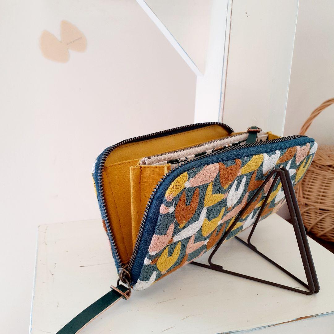 【new❤︎一般販売】⚮̈ ミナペルホネン∞repo◆布製長財布