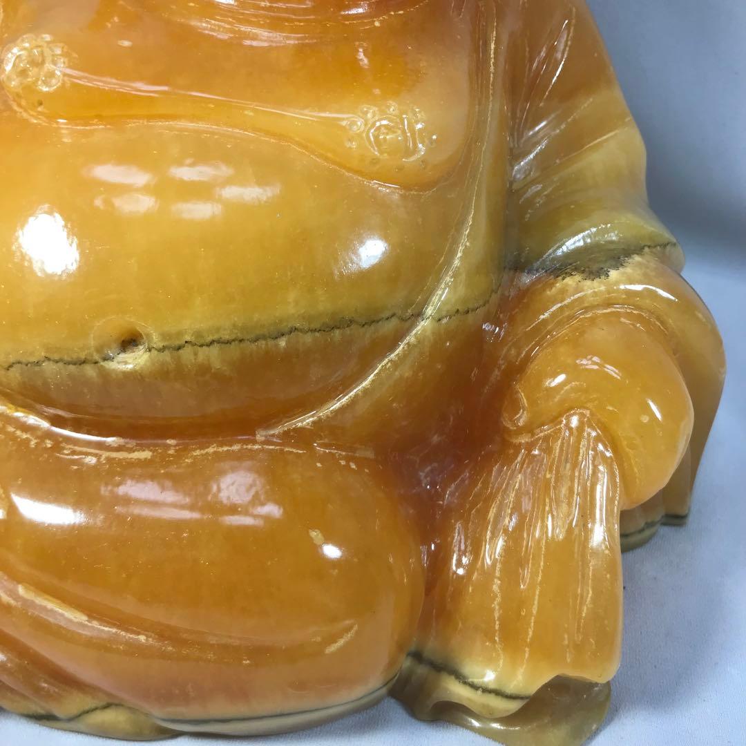 布袋様　布袋尊　天然石　大理石　オニックス　開運　金運　高級　置物　未使用