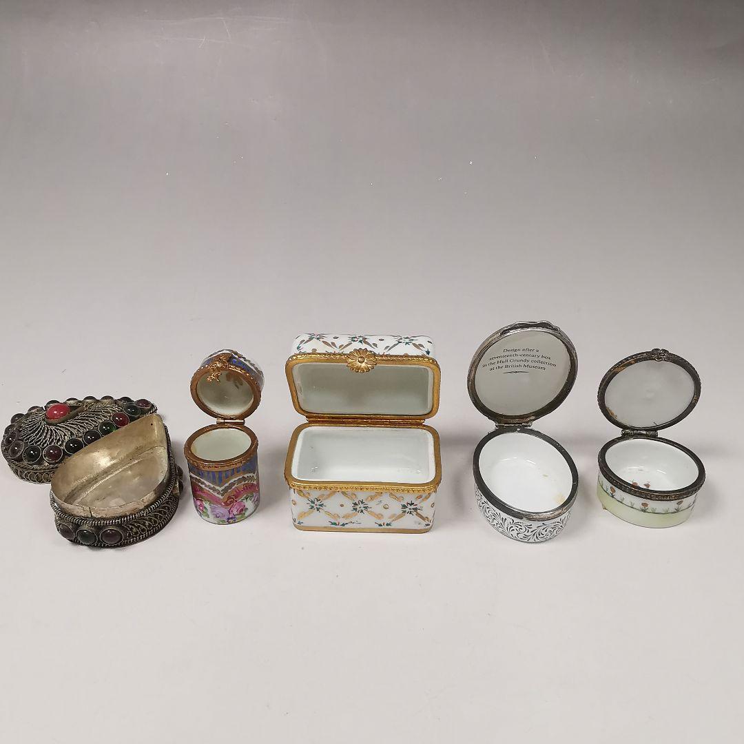 1048 希少！アンティーク リモージュボックス 小物入れ 骨董 5個セット