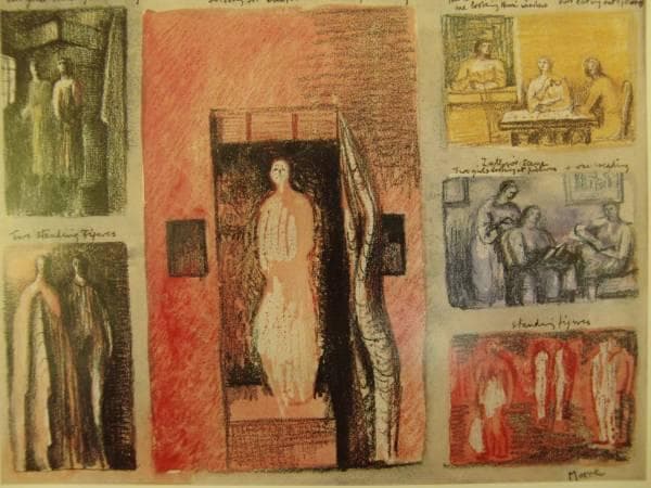 Henry Moore、INTERIOR SCENES、希少高級画集画