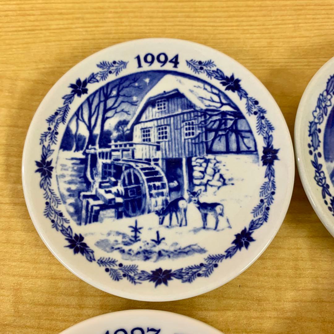 14 ロイヤルコペンハーゲン ミニイヤープレート 1995〜2001 8枚セット