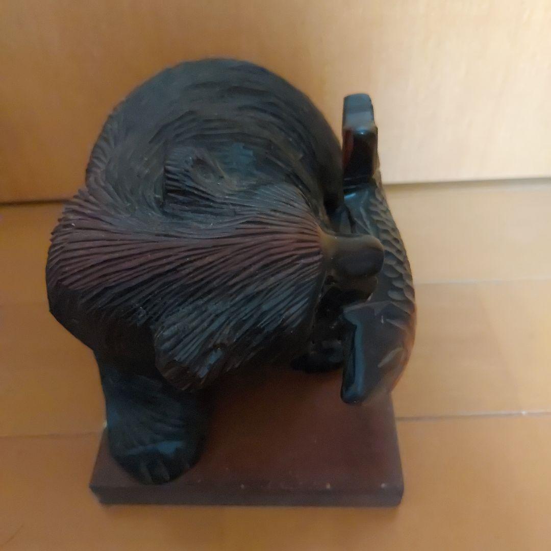 熊の木彫り 置物 レトロ