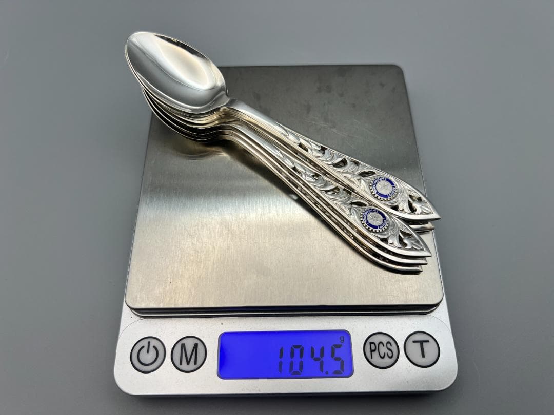【海】SILVER　刻印　スプーン　6点セット　重量約104g　銀食器 銀細工
