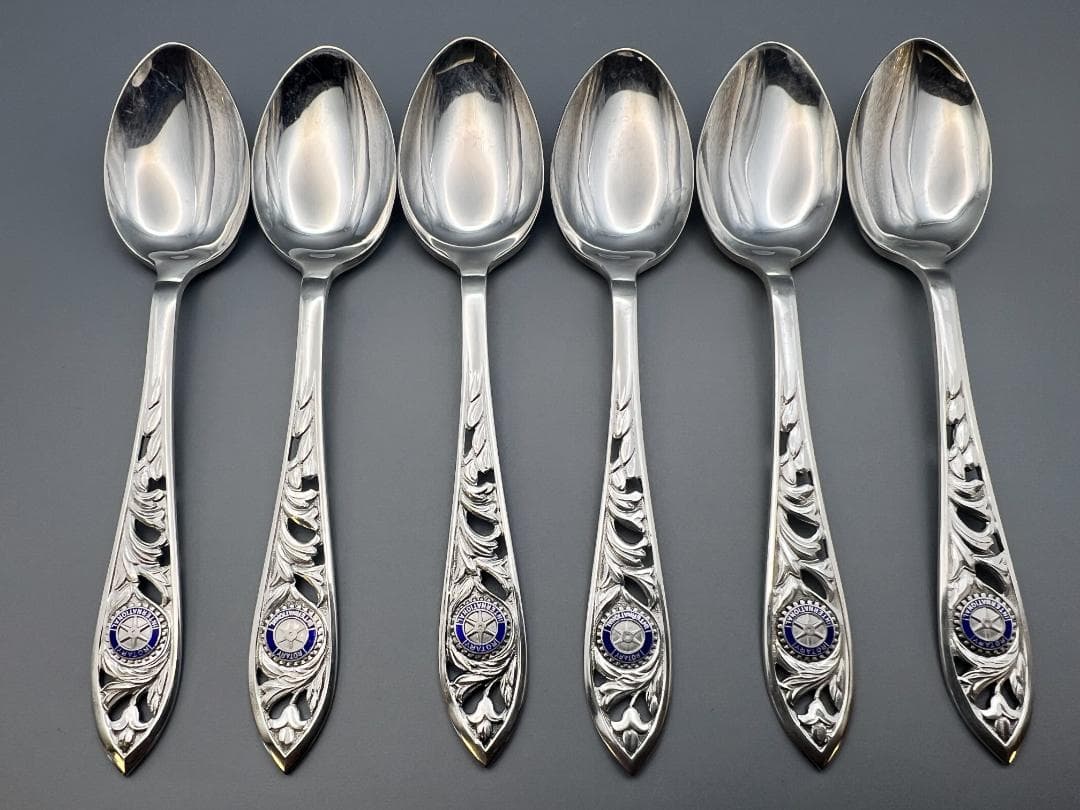 【海】SILVER　刻印　スプーン　6点セット　重量約104g　銀食器 銀細工