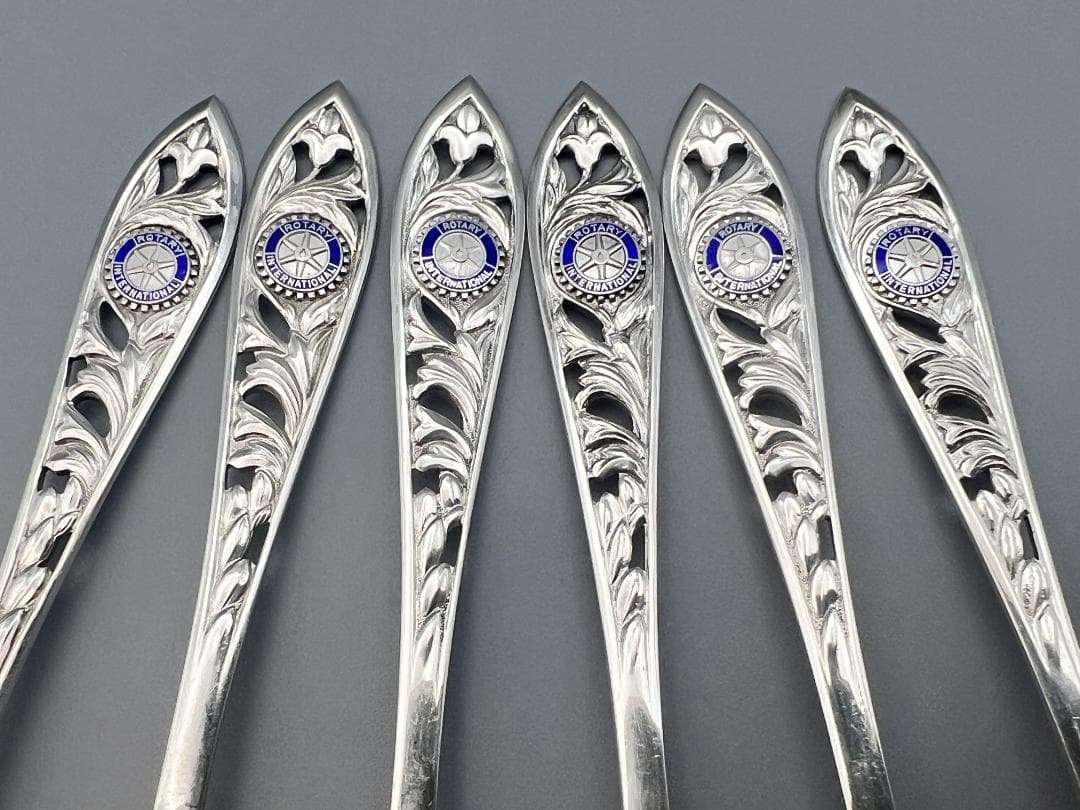 【海】SILVER　刻印　スプーン　6点セット　重量約104g　銀食器 銀細工