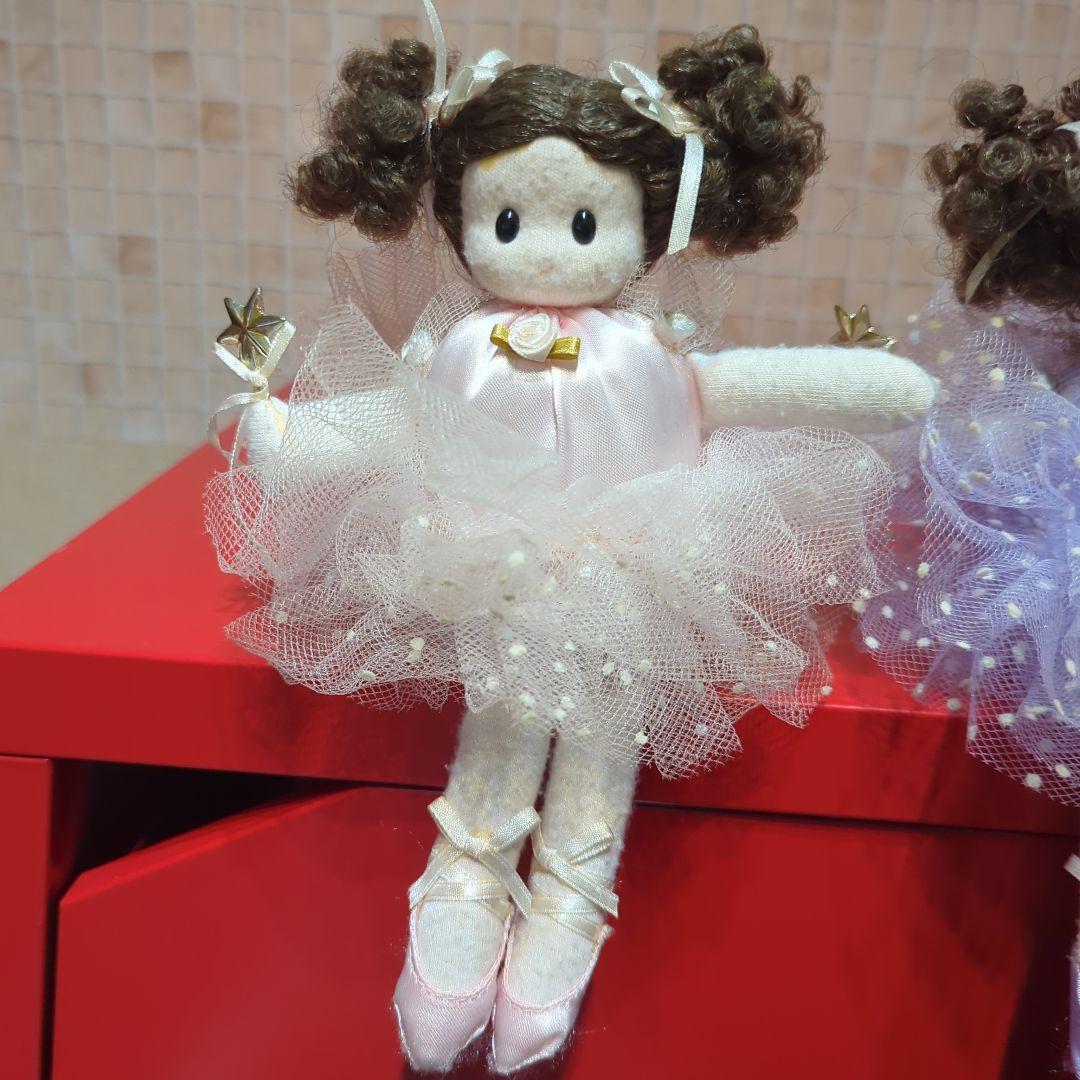 バレリーナオルゴール人形 2体セット ピンクと紫・昭和レトロ可愛い・Sylvia