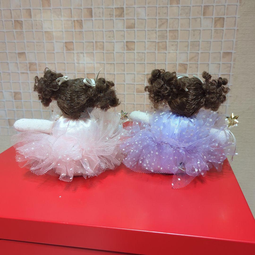 バレリーナオルゴール人形 2体セット ピンクと紫・昭和レトロ可愛い・Sylvia