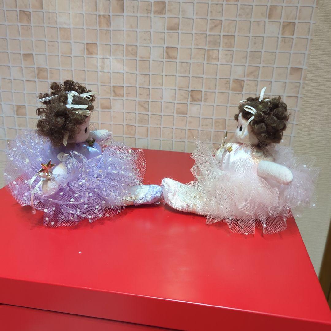 バレリーナオルゴール人形 2体セット ピンクと紫・昭和レトロ可愛い・Sylvia