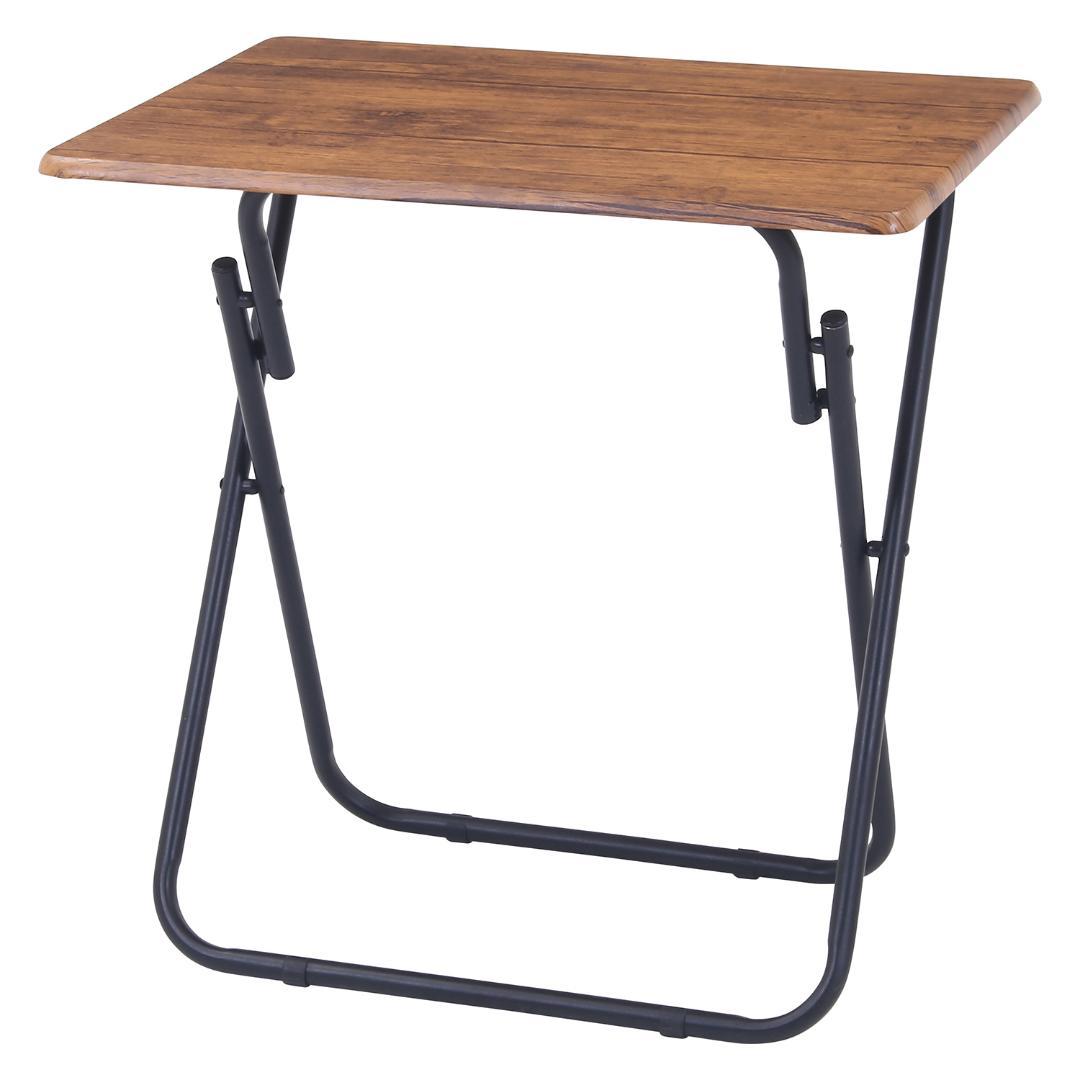 折りたたみ可能 簡易テーブルチェアセット ブラウン