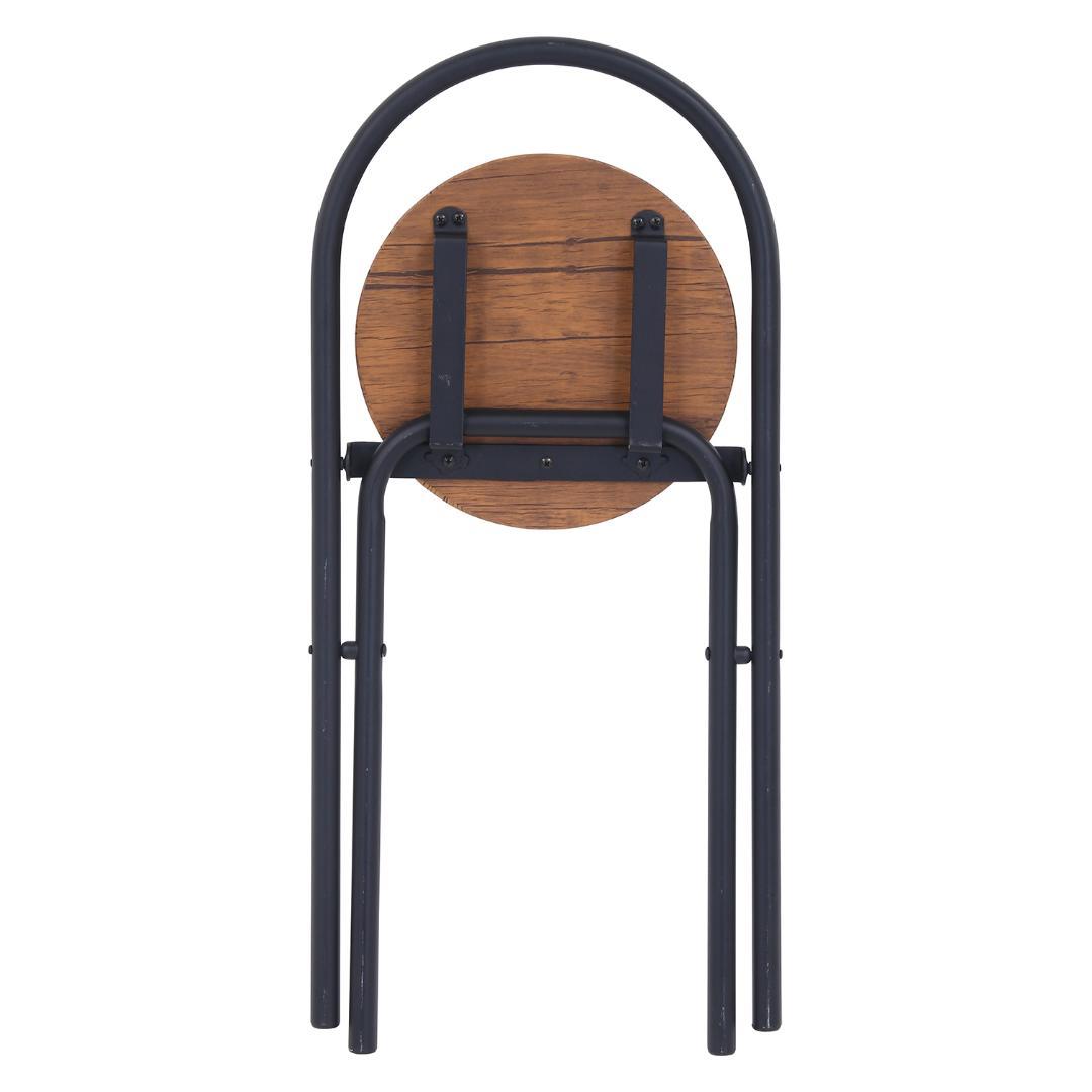 折りたたみ可能 簡易テーブルチェアセット ブラウン